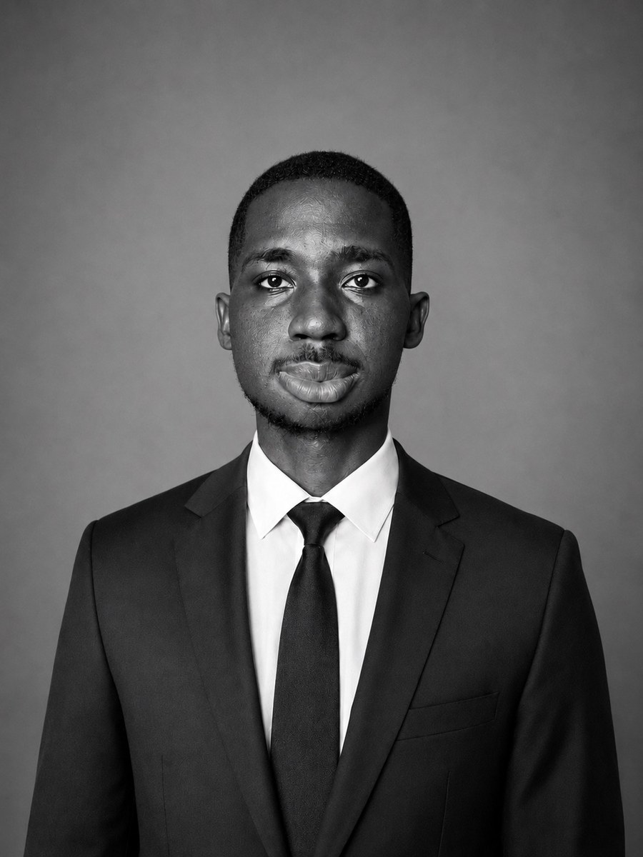 Portrait of Ezra Ajiboye, Founder & Managing Partner of BridgeFront Advisory
